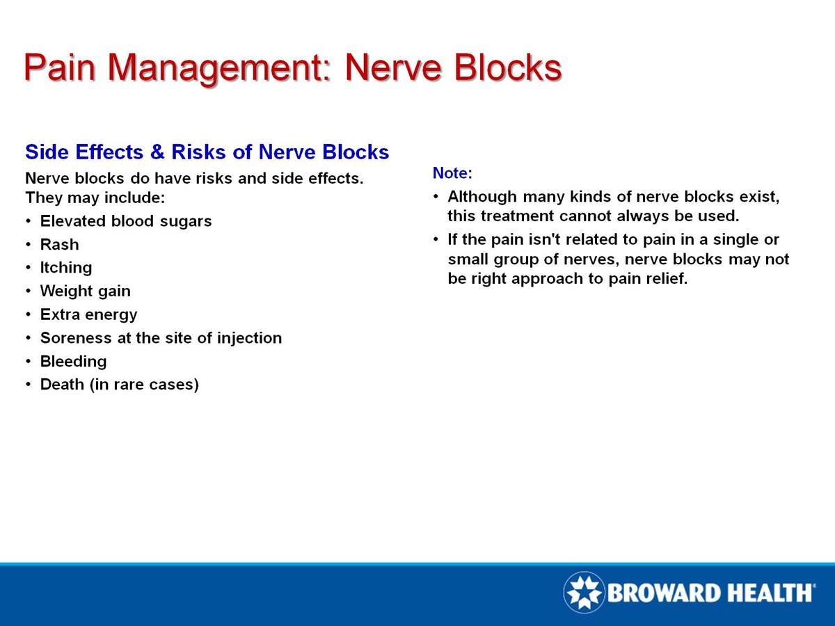 Pain Management Nerve Blocks