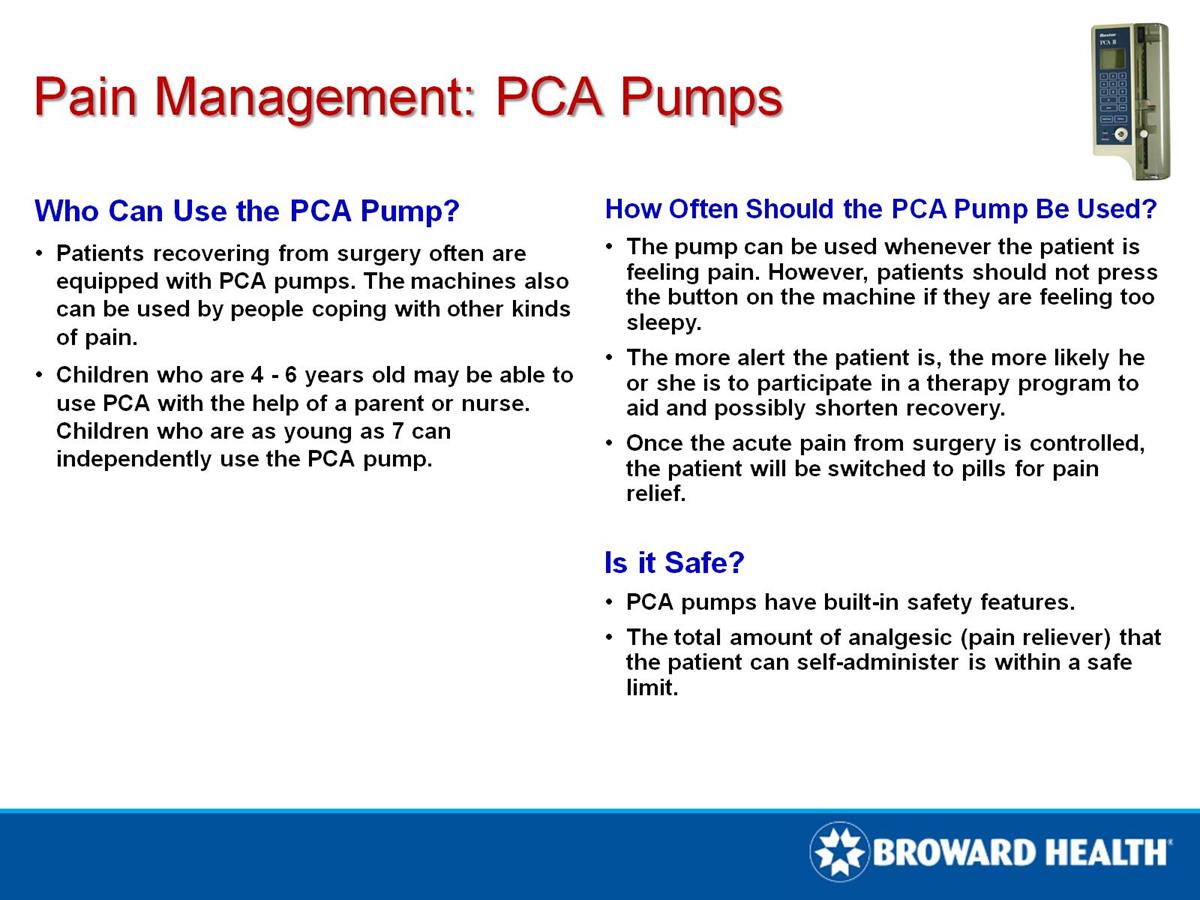 Pain Management PCA Pumps