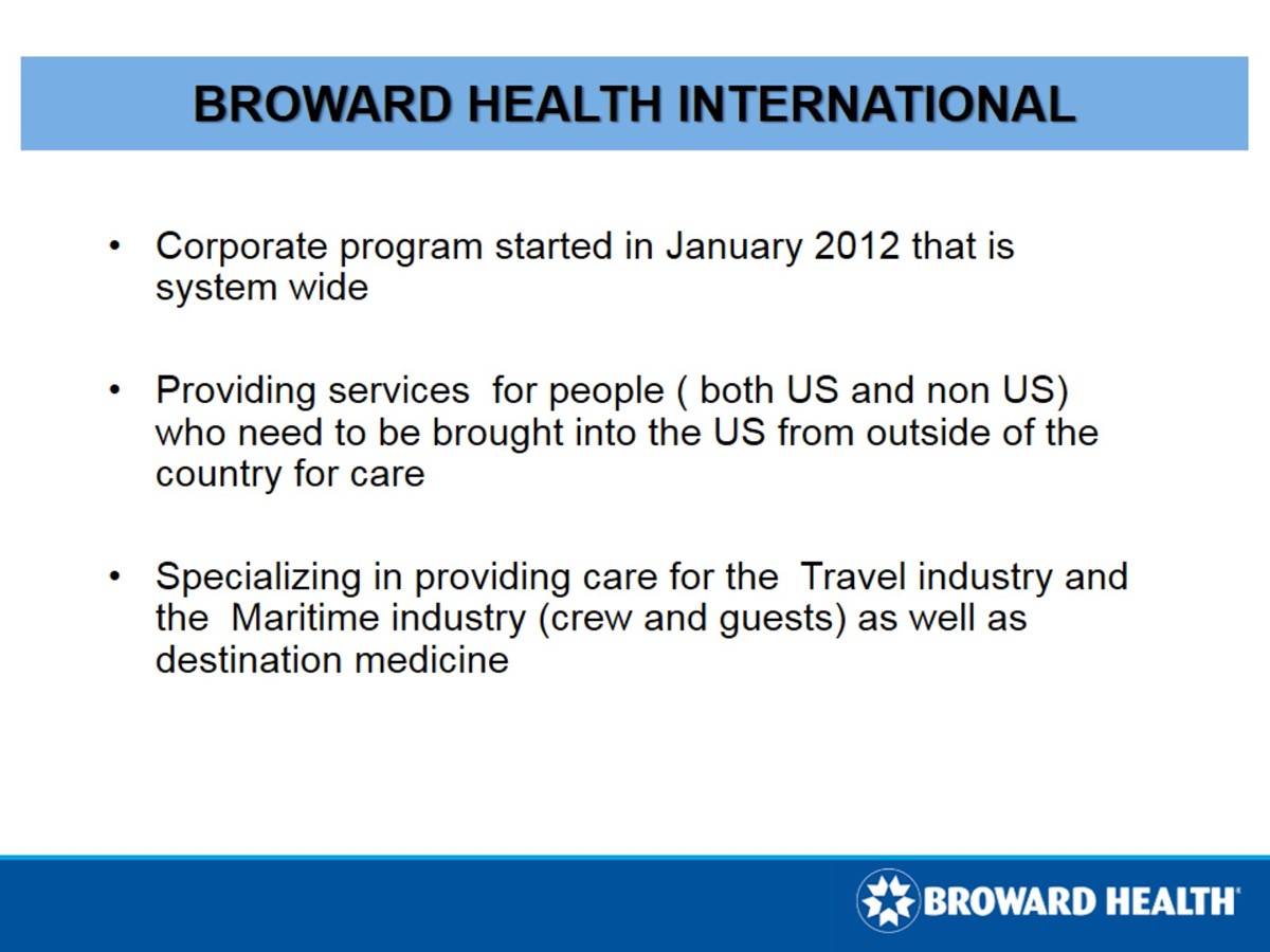 Broward Health International